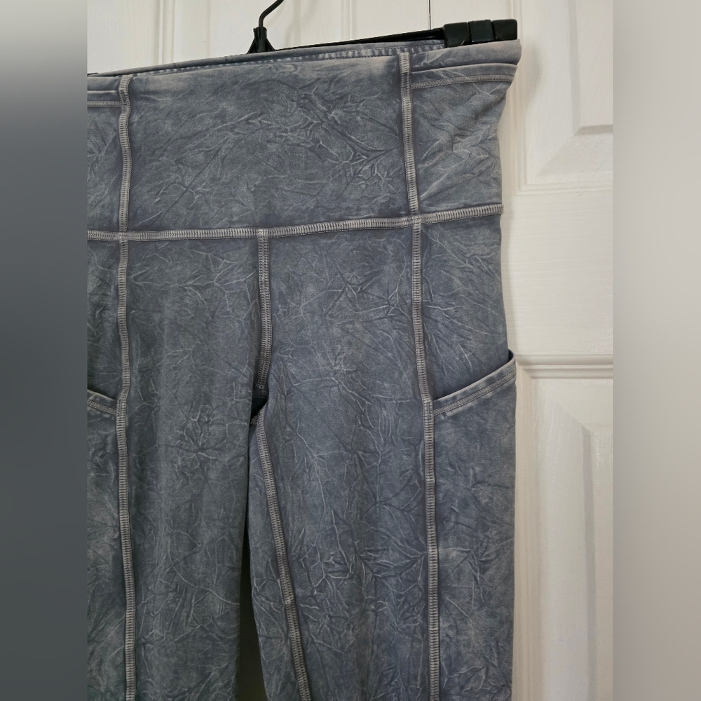 Lululemon Fast and Free 25" *Ice Dye In Ice Wash Asphalt Grey 2 - Picture 14 of 16